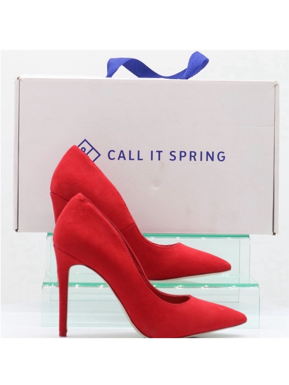 Call It Spring Red Pointed-Toe High Heel Pumps